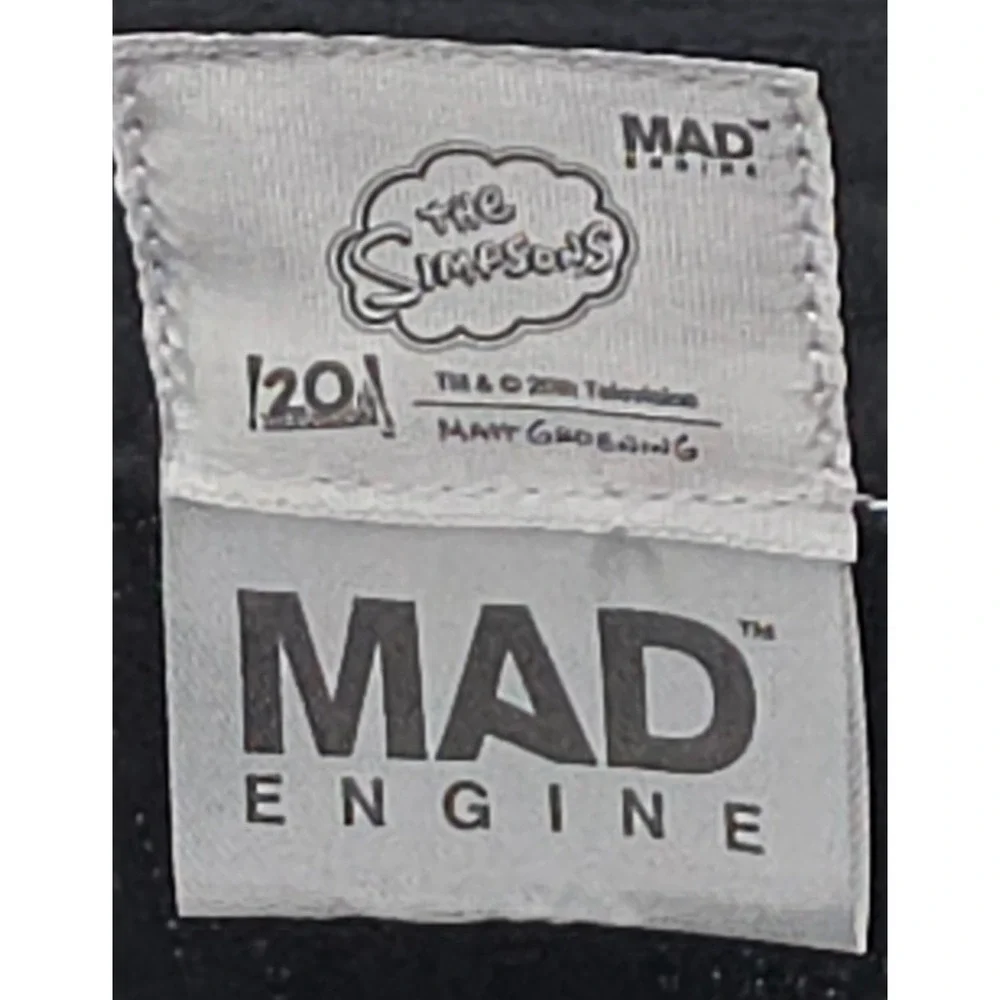 MAD Engine The Simpsons Bart Skeleton Corduroy Baseball‎ Cap Black Strapback Hat